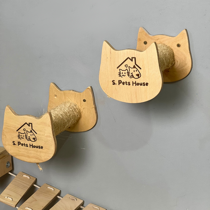 CAT climbing wall , CAT wall shelves, Cat Playground including stairs